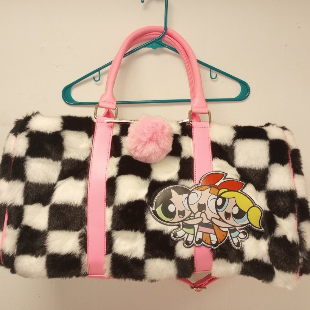 Women’s Powerpuff Girls Fuzzy Weekender Duffle Weekender Travel Bag